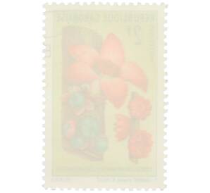 Почтовая марка 2 франка 1969 года Габон «Цветы — Стеркулия» — Фото №2