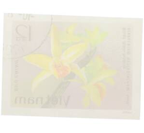 Почтовая марка 12 су 1988 года Вьетнам «Орхидеи — Дендробиум разноплодный» — Фото №2