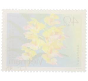 Почтовая марка 40 су 1979 года Вьетнам «Орхидеи — Аэридес серповидный» — Фото №2