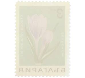 Почтовая марка 3 стотинки 1968 года Болгария «Горные цветы — Шафран велухский» — Фото №2