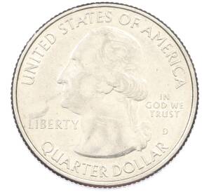 1/4 доллара (25 центов) 2017 года D США «Национальные парки — №39 Национальный монумент острова Эллис» — Фото №2