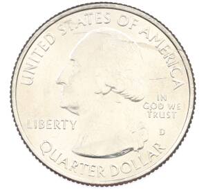1/4 доллара (25 центов) 2018 года D США «Национальные парки — №45 Национальное убежище дикой природы острова Блок» — Фото №2