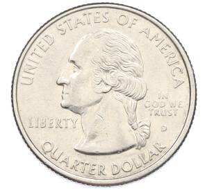 1/4 доллара (25 центов) 1999 года D США «Штаты и территории — Коннектикут» — Фото №2