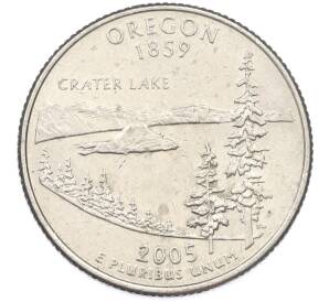 1/4 доллара (25 центов) 2005 года D США «Штаты и территории — Орегон» — Фото №1