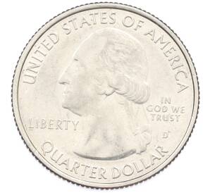 1/4 доллара (25 центов) 2013 года D США «Национальные парки — №20 Национальный мемориал Маунт-Рашмор» — Фото №2