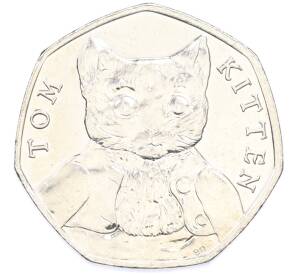 50 пенсов 2017 года Великобритания «Беатрис Поттер — Котенок Том» — Фото №1