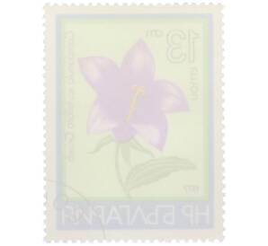 Почтовая марка 13 стотинок 1977 года Болгария «Цветы — Campanula scutellata» — Фото №2