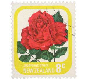 Почтовая марка 8 центов 1975 года Новая Зеландия «Роза Жозефина Брюс» — Фото №1