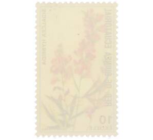 Почтовая марка 10 экуэле 1979 года Экваториальная Гвинея «Цветы — Сидальцея гибридная» — Фото №2