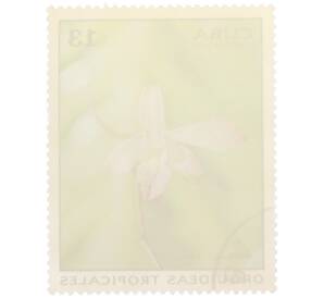 Почтовая марка 13 сентаво 1973 года Куба «Тропические орхидеи — Гибридный дендробиум» — Фото №2