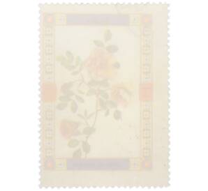 Почтовая марка 1 риал 1972 года Умм-эль-Кайвайн «Цветы — Чайная роза» (Надпись авиапочты) — Фото №2