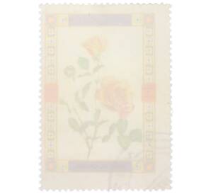 Почтовая марка 1 риал 1972 года Умм-эль-Кайвайн «Цветы — Роза» (Надпись авиапочты) — Фото №2