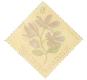 Почтовая марка 10 франков 1967 года Бурунди «Цветы — Schizoglossum» — Фото №2