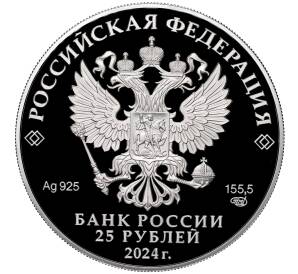 25 рублей 2024 года СПМД «Памятники архитектуры России — Новоторжский Борисоглебский мужской монастырь в Тверской области» — Фото №2