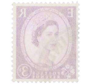 Почтовая марка 3 пенса 1952 года Великобритания «Уайлдинг — Королева Елизавета II» — Фото №2