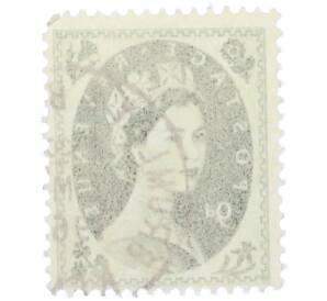 Почтовая марка 9 пенсов 1954 года Великобритания «Уайлдинг — Королева Елизавета II» — Фото №2