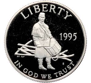 1/2 доллара (50 центов) 1995 года S США «Сражения гражданской войны» — Фото №2