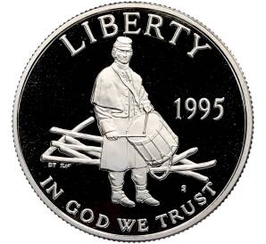 1/2 доллара (50 центов) 1995 года S США «Сражения гражданской войны» — Фото №2