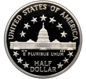 1/2 доллара (50 центов) 1989 года S США «200 лет Конгрессу» — Фото №2
