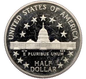 1/2 доллара (50 центов) 1989 года S США «200 лет Конгрессу» — Фото №2