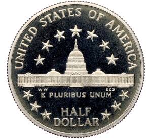 1/2 доллара (50 центов) 1989 года S США «200 лет Конгрессу» — Фото №2