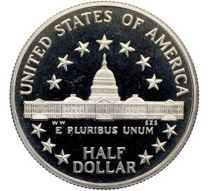 1/2 доллара (50 центов) 1989 года S США «200 лет Конгрессу» — Фото №2