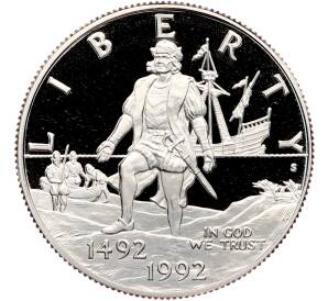 1/2 доллара (50 центов) 1992 года S США «500 лет путешествию Колумба» — Фото №1