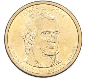 1 доллар 2009 года (P) США «11-й президент США Джеймс Нокс Полк» — Фото №1