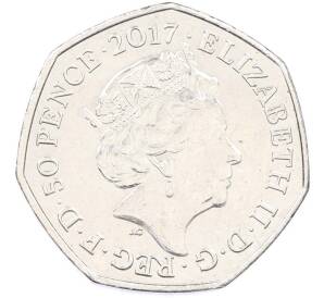 50 пенсов 2017 года Великобритания «150 лет со дня рождения Беатрис Поттер — Бенджамин Банни» — Фото №2