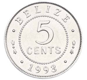 5 центов 1993 года Белиз — Фото №1