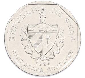 50 сентаво 1994 года Куба — Фото №2