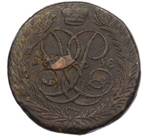5 копеек 1758 года — Фото №1