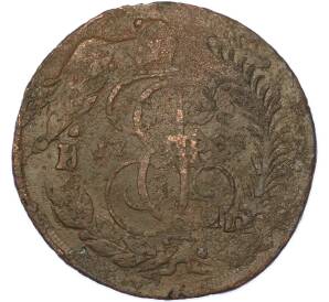 2 копейки 1788 года СПМ (Перечекан из 4 копеек 1762) — Фото №1