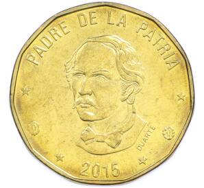 1 песо 2015 года Доминиканская республика — Фото №1