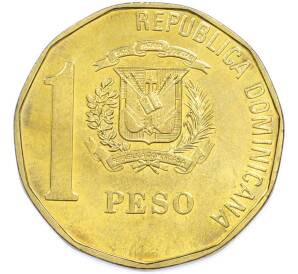 1 песо 2015 года Доминиканская республика — Фото №2