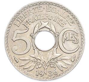 5 сантимов 1936 года Франция — Фото №1