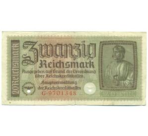 20 рейхсмарок 1940-1945 года Германия (Для оккупированных территорий) — Фото №1