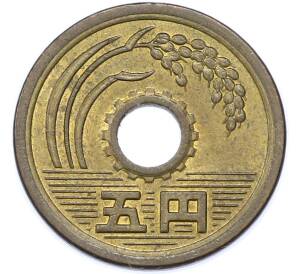 5 йен 1977 года Япония — Фото №2