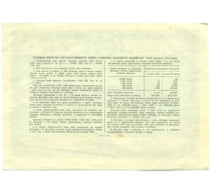 Облигация в 10 рублей 1953 года «Государственный заем развития народного хозяйства» — Фото №2