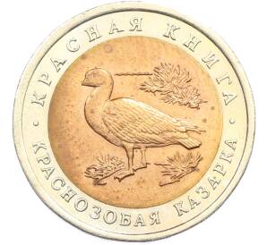 10 рублей 1992 года ЛМД «Красная книга — Краснозобая казарка» — Фото №1