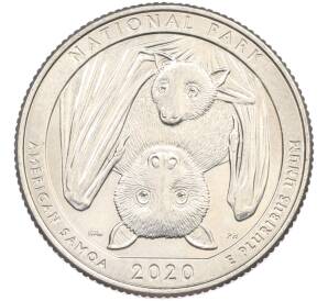 1/4 доллара (25 центов) 2020 года D США «Национальные парки — №51 Национальный парк Американского Самоа» — Фото №1
