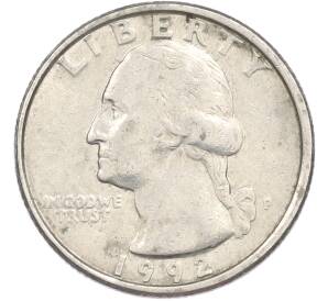 1/4 доллара (25 центов) 1992 года P США — Фото №1