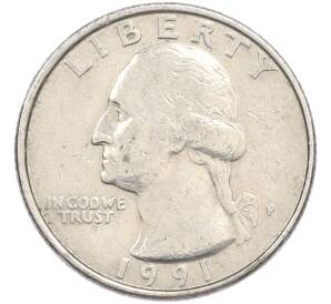 1/4 доллара (25 центов) 1991 года P США — Фото №1