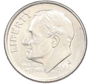 1 дайм (10 центов) 2000 года D США — Фото №1