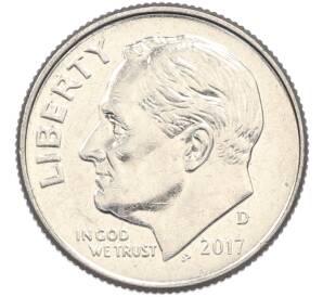 1 дайм (10 центов) 2017 года D США — Фото №1