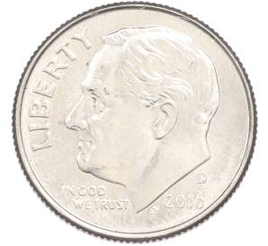 1 дайм (10 центов) 2016 года D США — Фото №1