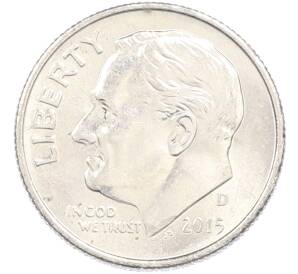 1 дайм (10 центов) 2015 года D США — Фото №1