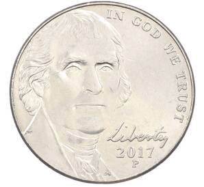 5 центов 2017 года P США — Фото №1