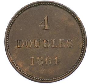 4 дубля 1864 года Гернси — Фото №1