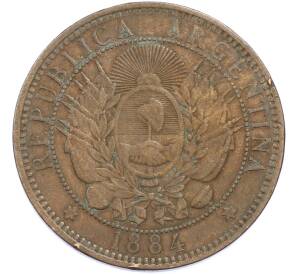 2 сентаво 1884 года Аргентина — Фото №1